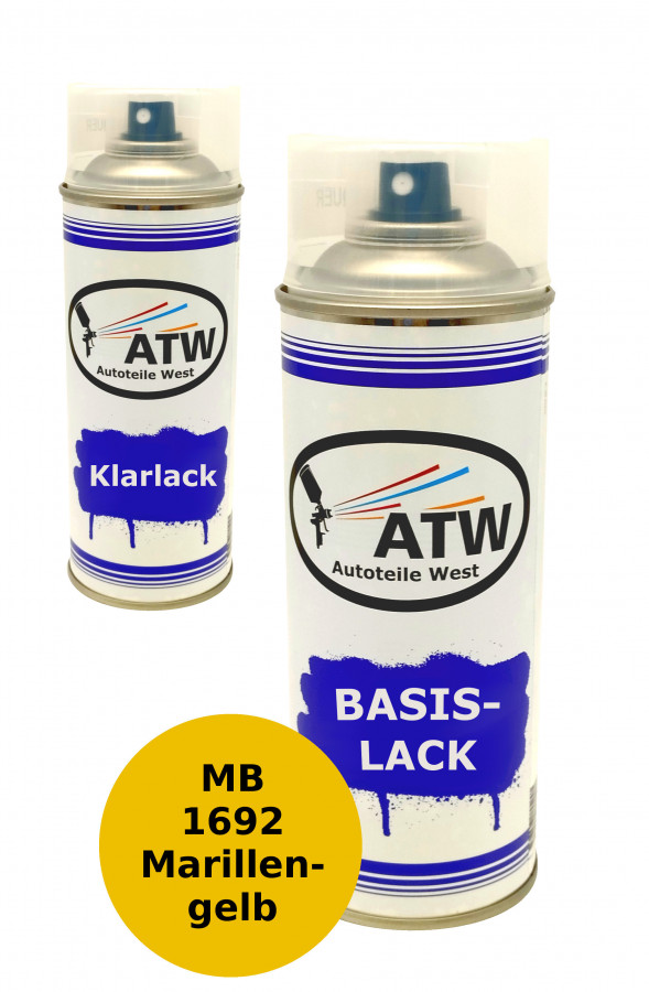 Autolack für Mercedes Benz 1692 Marillengelb+400ml Klarlack Set